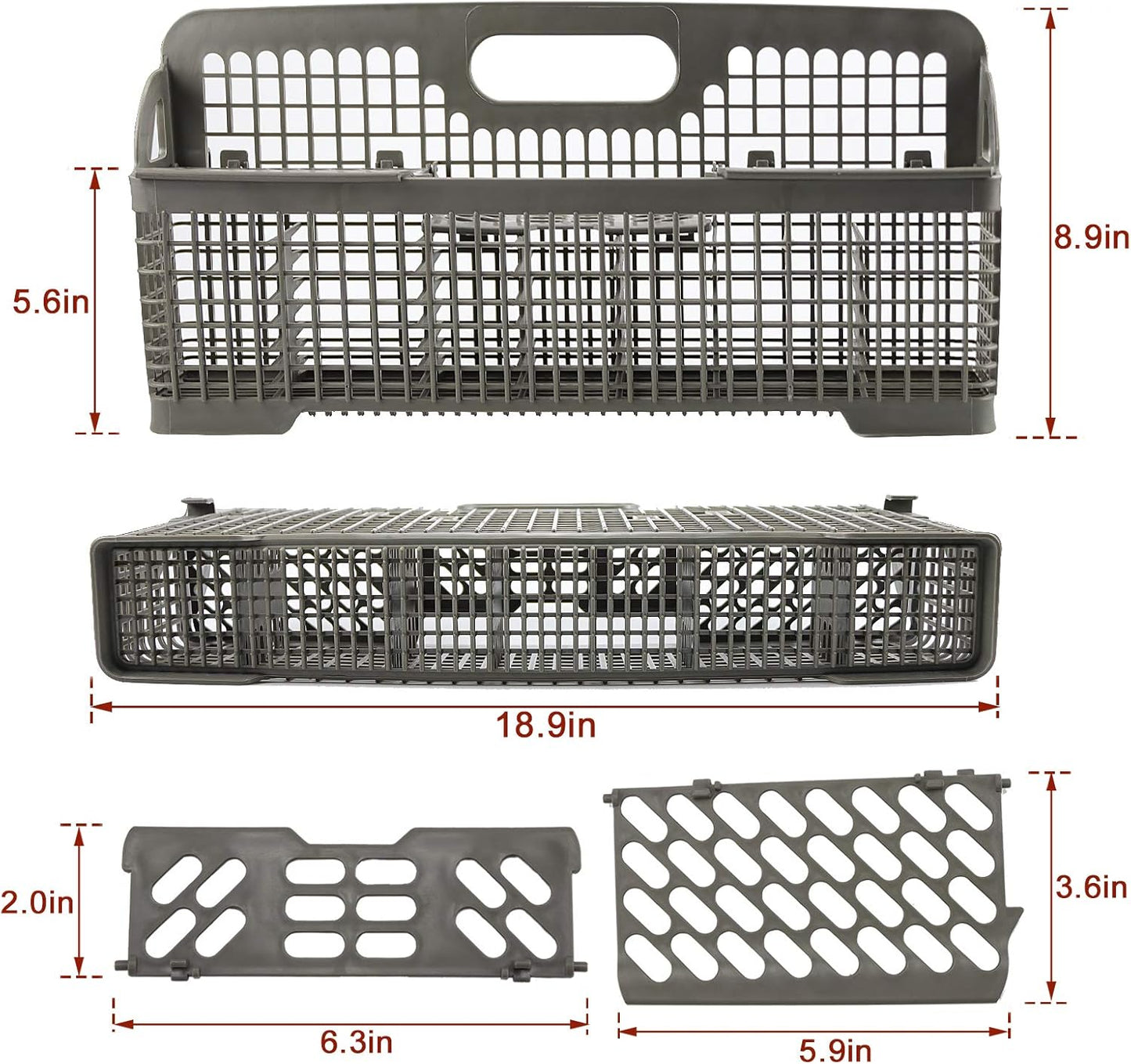 AMI PARTS 8531233 WP8562043 Universal Dishwasher Silverware Basket Replacement Fit for Whirlpool Kitchenaid Dishwasher