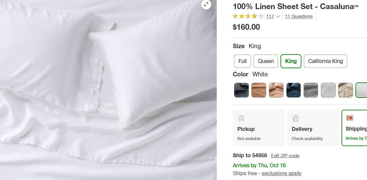 100% Linen Sheet Set - Casaluna