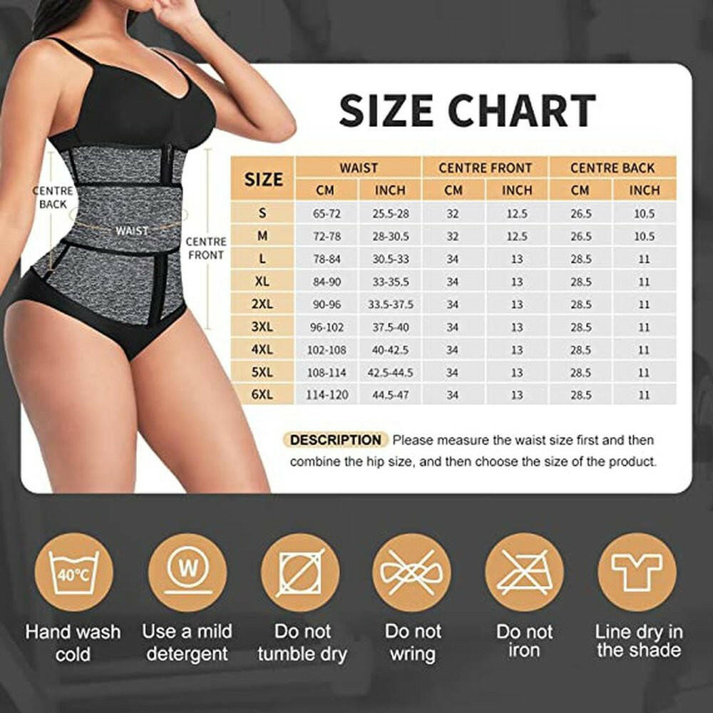 Waist Trainer for Women Plus Size Neoprene - Gray - T&S Outlets