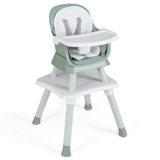 8-in-1 Convertible Baby High Chair with Adjustable Removable Tray
