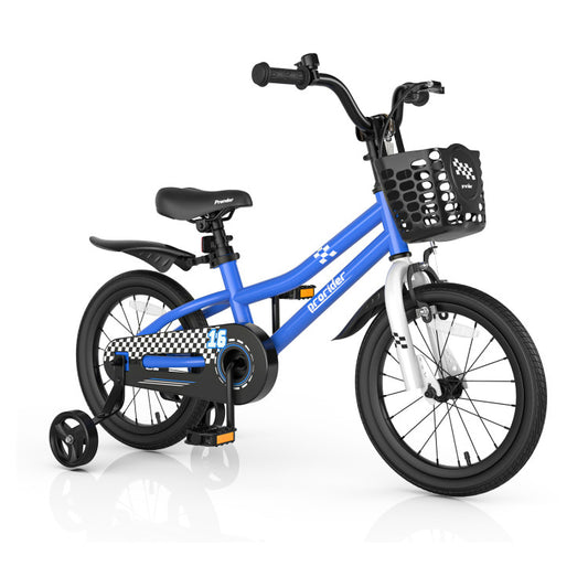 16 Inch Kids Bike with Removable Training Wheels for 4-7 Years Old Costway