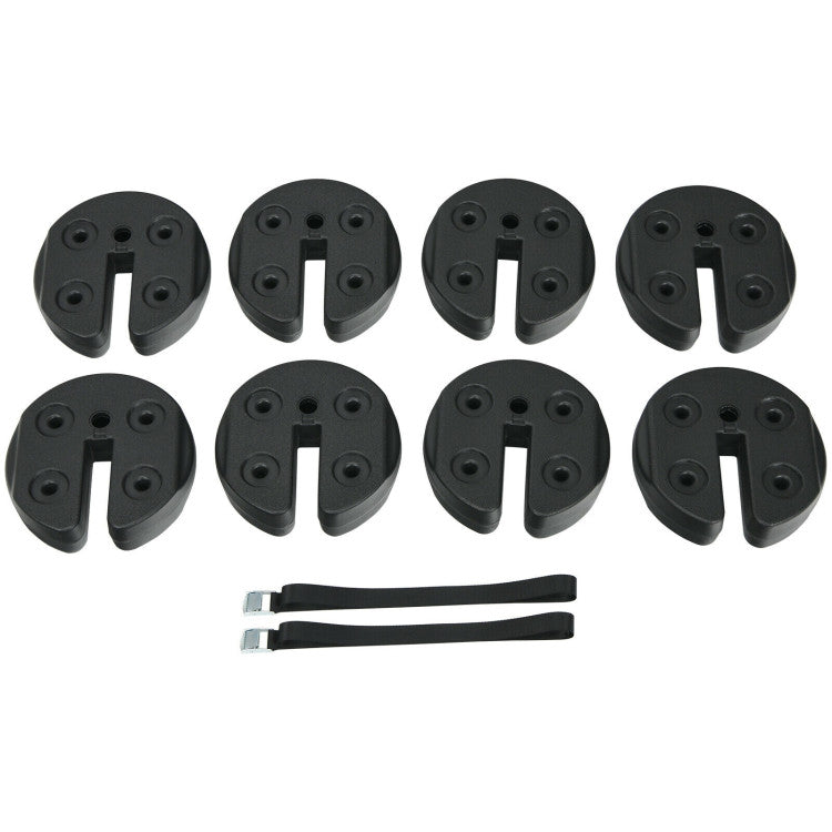 Set of 8 Canopy Weights 40lbs Weight Plate Kit with No-Pinch Design
