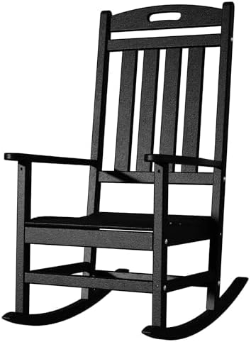 Outdoor Rocking Chair, All-Weather Resistant Poly Lumber Rocker Chair Outdoor