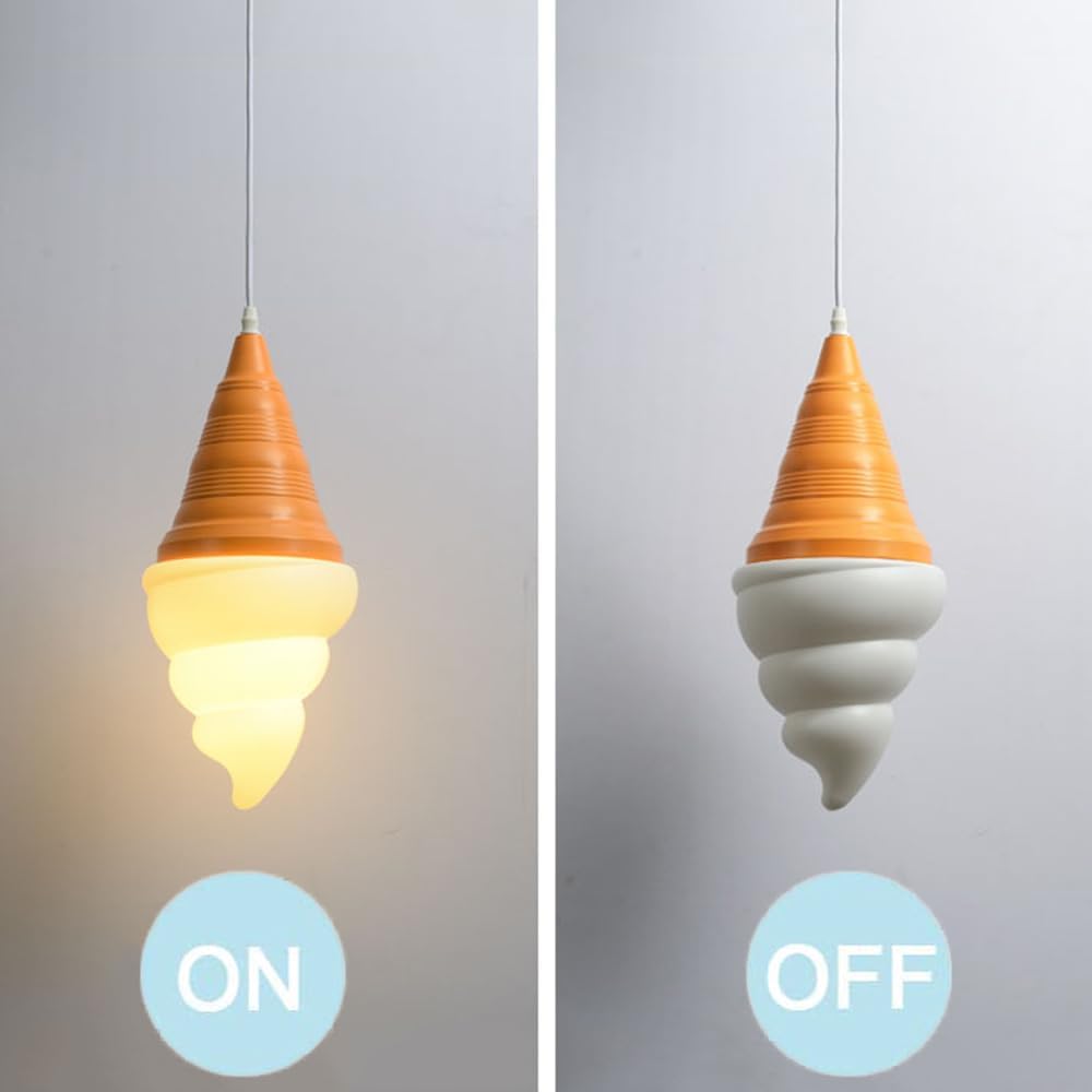 Ice Cream Chandelier Spiral Cone Decorative Pendant Light Fixture
