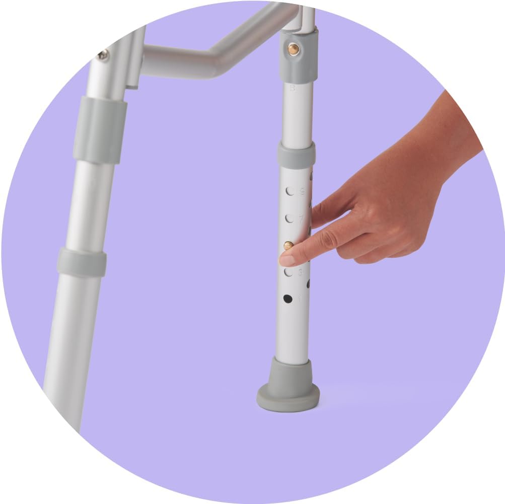 Medline Transfer Bench for Bathtubs and Showers, Adjustable Shower Bench and Bath Seat for Seniors and Adults