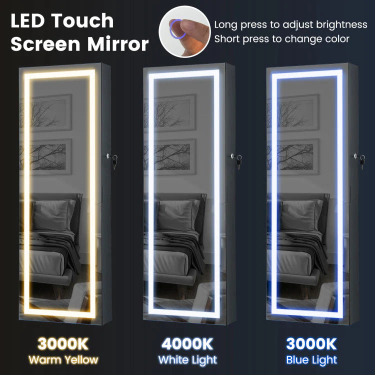LED Mirror Jewelry Cabinet