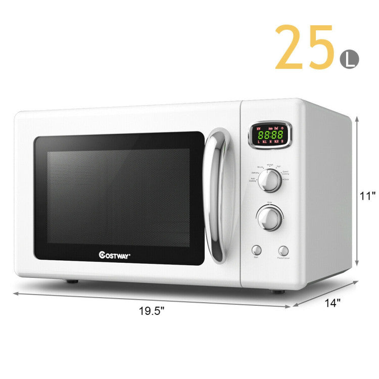 0.9 Cu.ft Retro Countertop Compact Microwave Oven