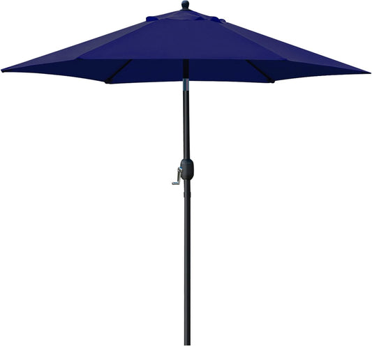 Sunnyglade 7.5' Patio Umbrella Outdoor Table Market Umbrella with Push Button Tilt (Navy Blue)