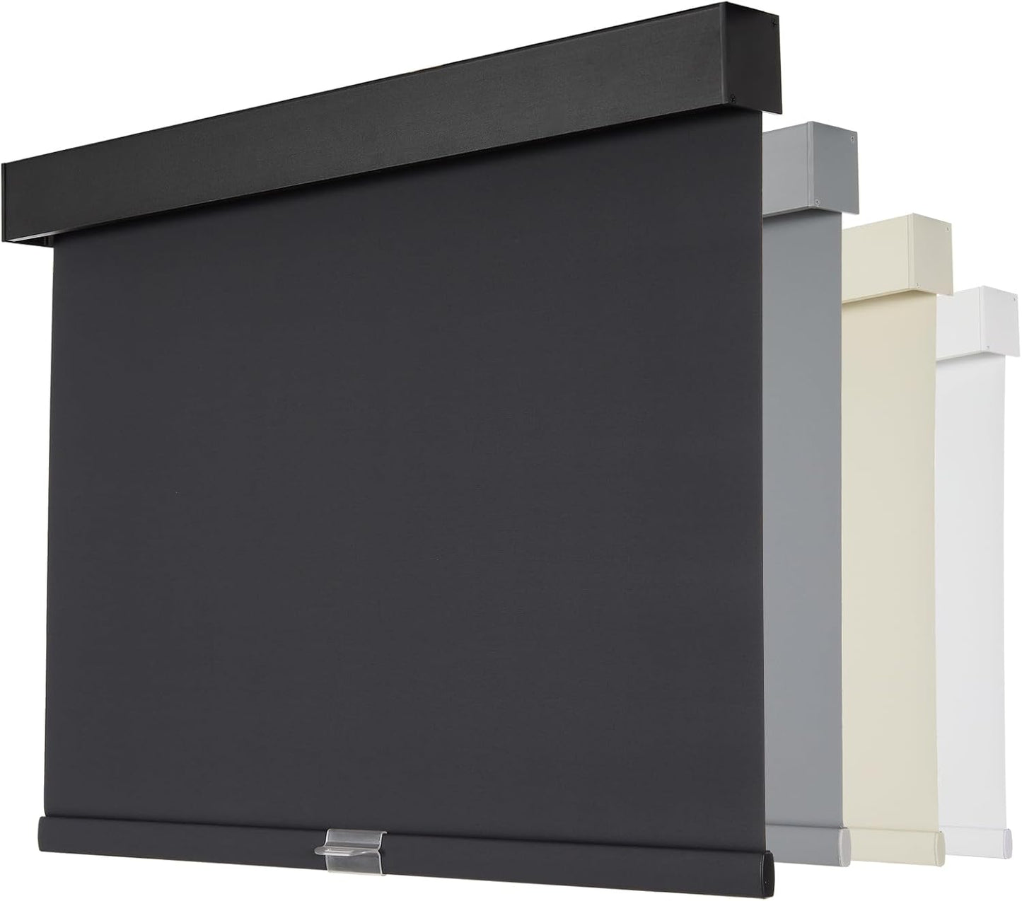 Persilux Cordless Blackout Roller Shades for Windows (Black, 15" W x 64" H)