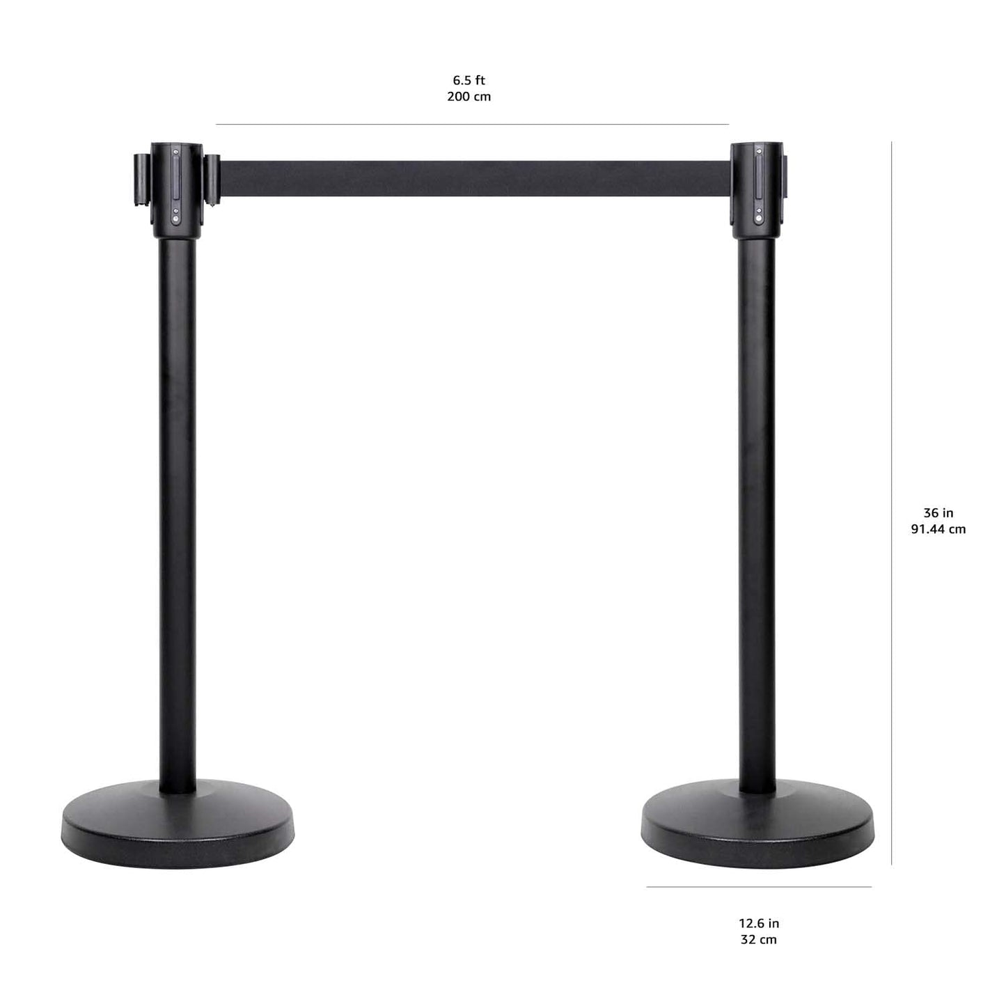Amazon Basics Premium Crowd Control Stanchions with Easy Assembly, 6.5 foot