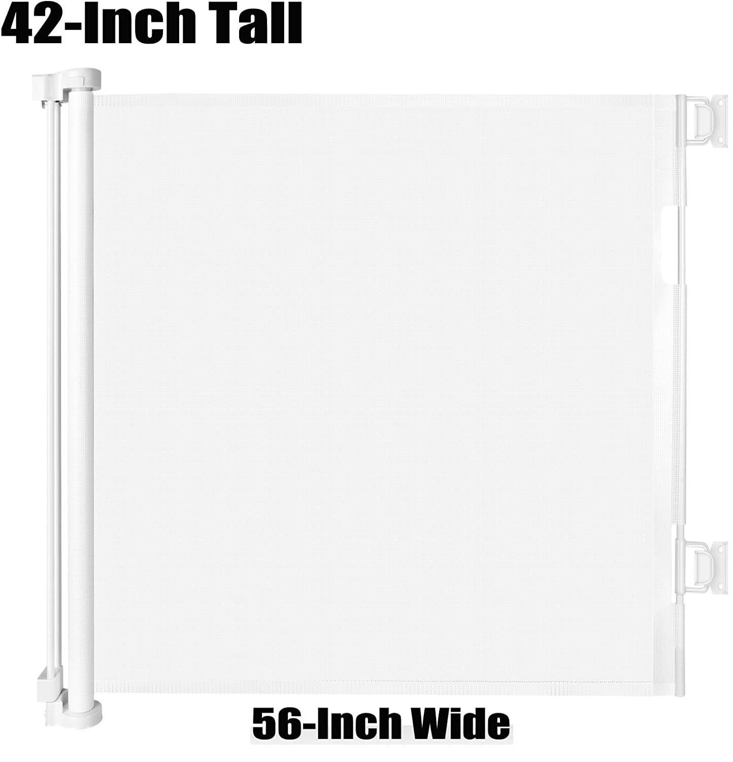 42" Tall X 56" Wide Retractable Baby Gates Extra Tall Baby Gate