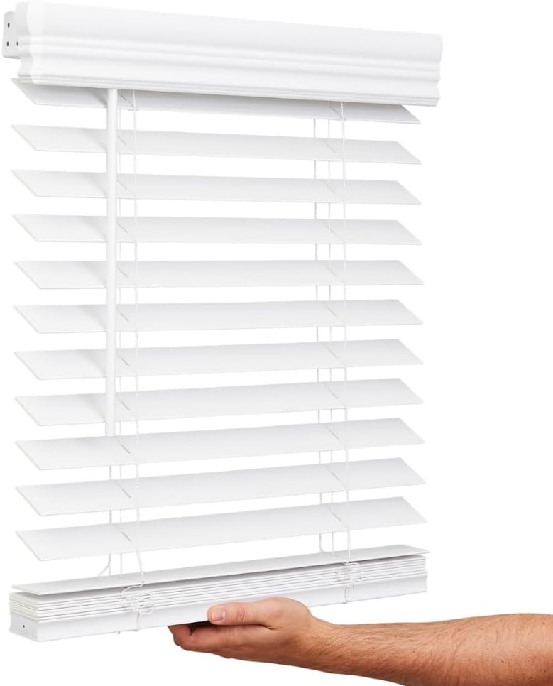 Lotus & Windoware Cordless, 2 Inch Faux Wood Blind, 34" Wide x 36" Long