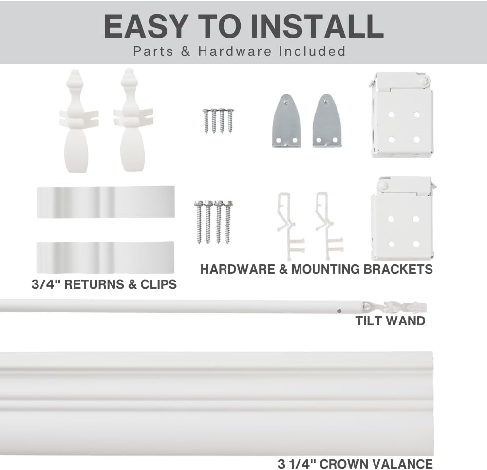 Lotus & Windoware Cordless, 2 Inch Faux Wood Blind, 34" Wide x 36" Long
