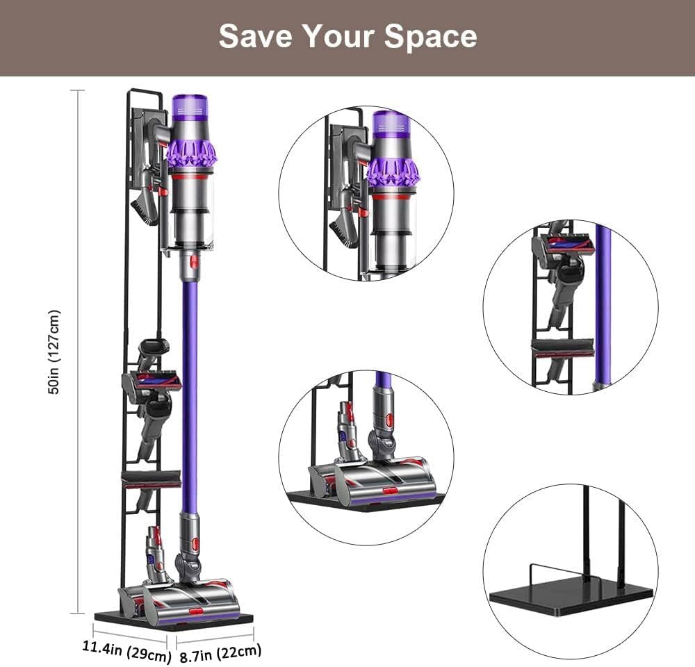 Foho Vacuum Stand for Dyson V11 V10 V8 V7 V6,Stable Metal Storage Bracket