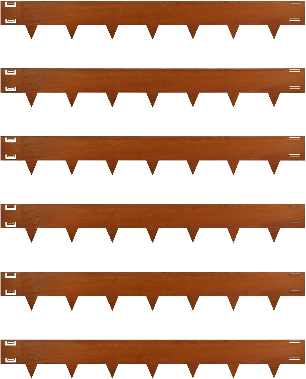 Cor-Ten Steel Landscape Lawn Edging, 40" L x 5" H,6 Pack Steel Edging for Landscaping