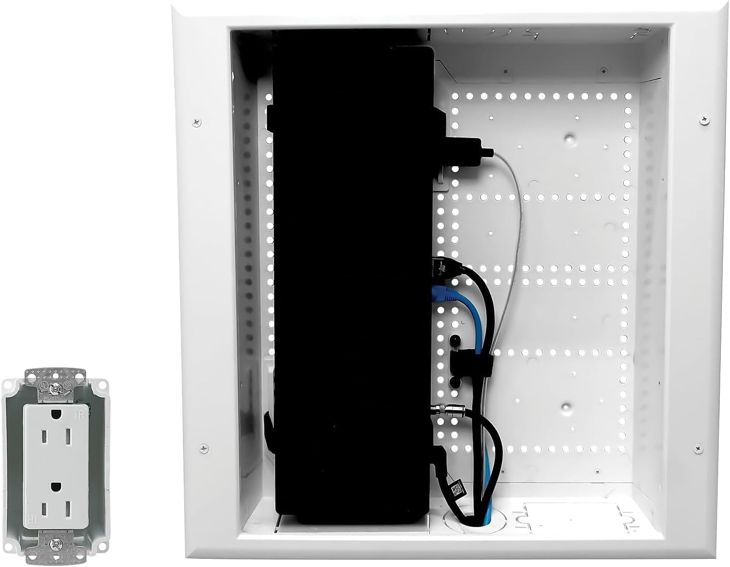 DataComm Electronics 45-8011-1P Multi-Functional Recessed Media Box