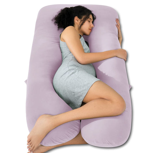 QUEEN ROSE Cooling Pregnancy Pillows, U Shaped Full Body Maternity Pillow for Pregnant Support