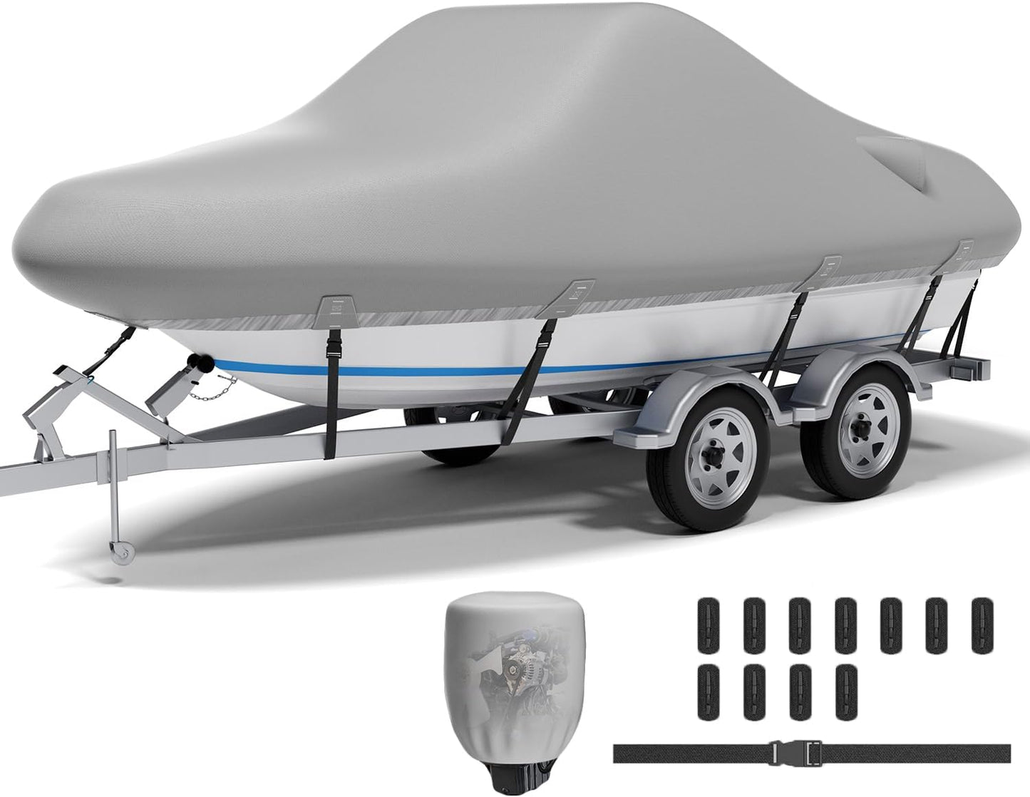 Boat Cover,22'-24'Universal Boat Covers,800D Marine Grade Polyester Canvas Waterproof Cover