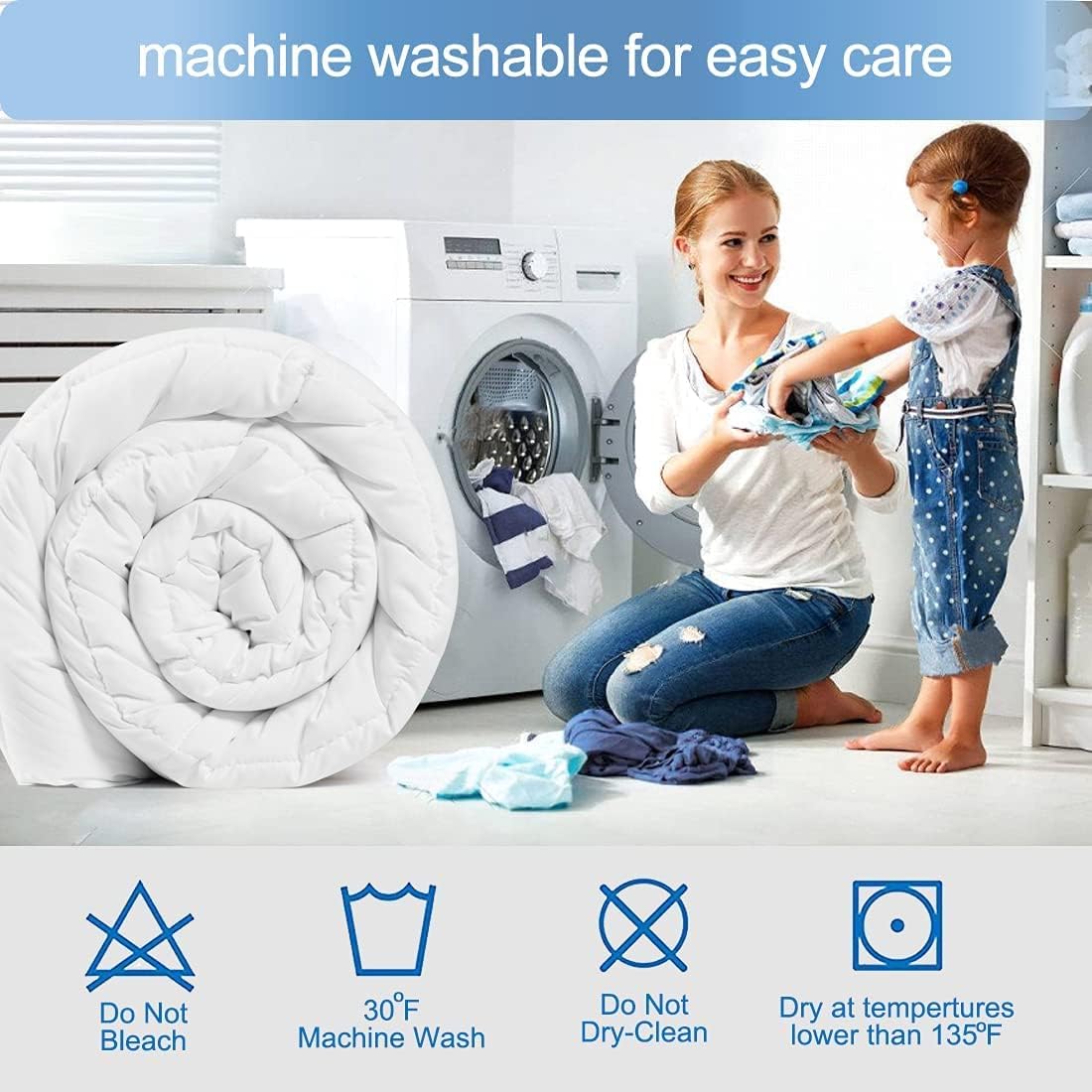 Cozynight Down Alternative Comforter-All Season Queen Comforters Duvet Insert