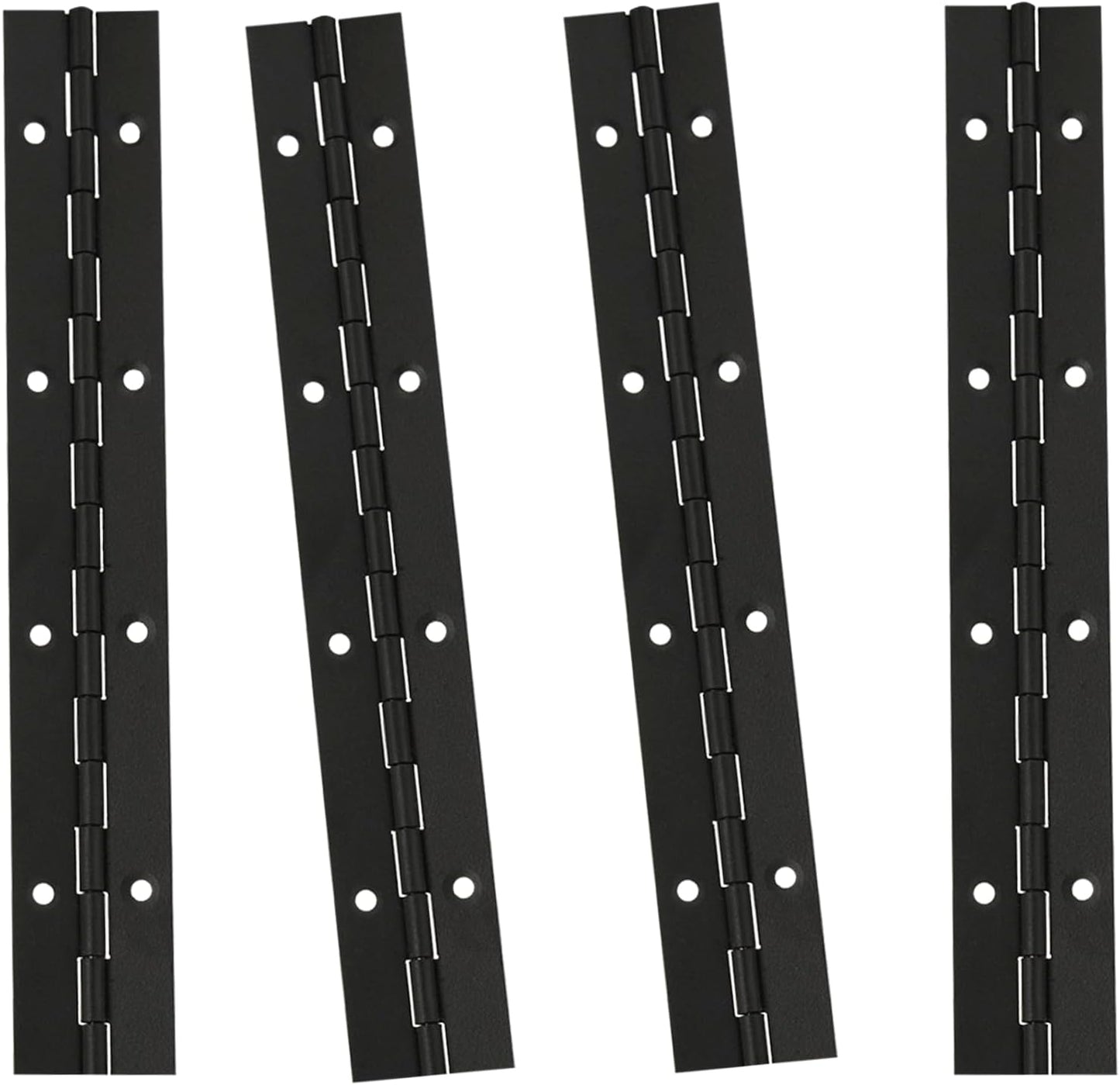 4 Pack 8 Inch Continuous & Piano Hinges, Complete Line Black Stainless Steel 304