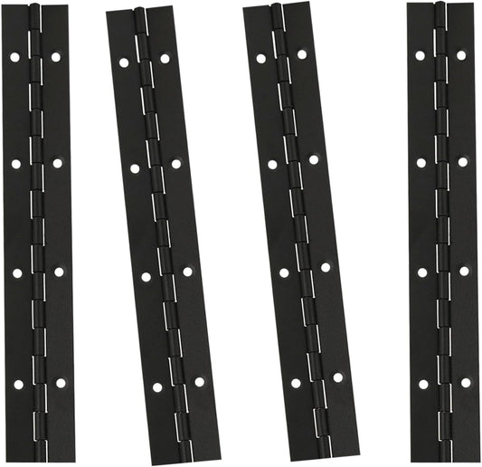 4 Pack 8 Inch Continuous & Piano Hinges, Complete Line Black Stainless Steel 304