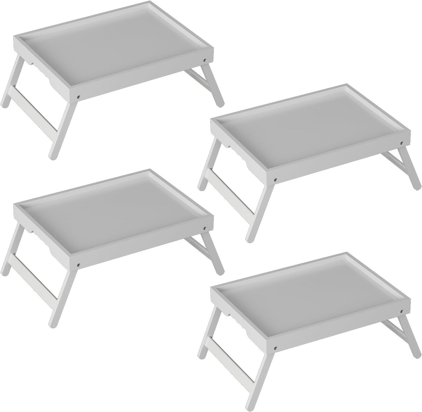 Bed Tray Table with Folding Legs, Bamboo Breakfast in Bed for Kitchen Serving Tray