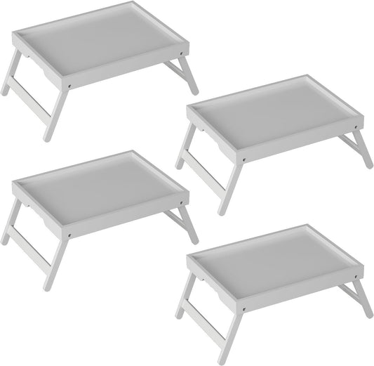 Bed Tray Table with Folding Legs, Bamboo Breakfast in Bed for Kitchen Serving Tray