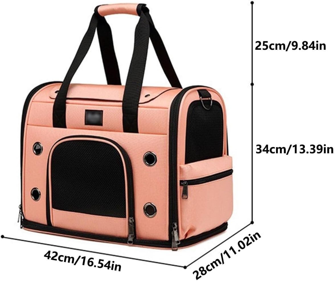 Gray - Pet Trolley Case with Wheels, Pet Carrier for Cats Dogs 15 lbs with Telescopic Handle