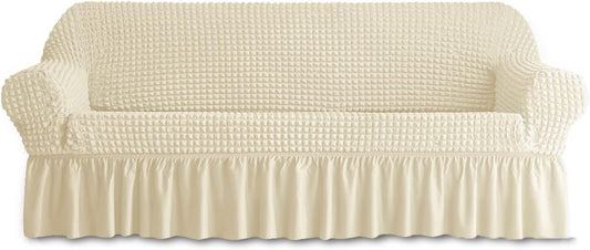 Sofa Slipcover 1 Piece for 3 Cushion Couch Cover with Skirt