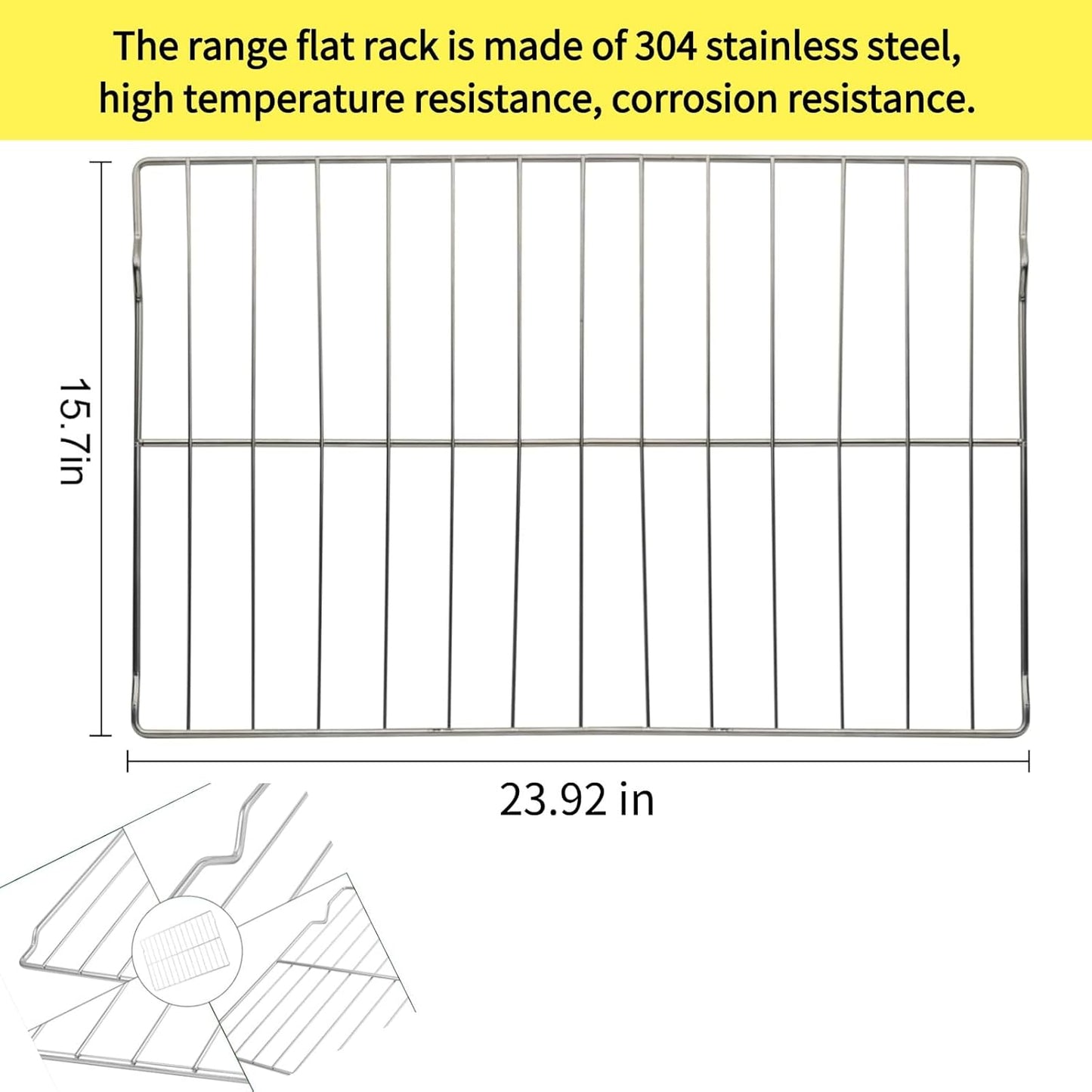 W10256908 Oven Rack 23.92 x 15 3/4'' Replace 3195710, W10138079, W10179196