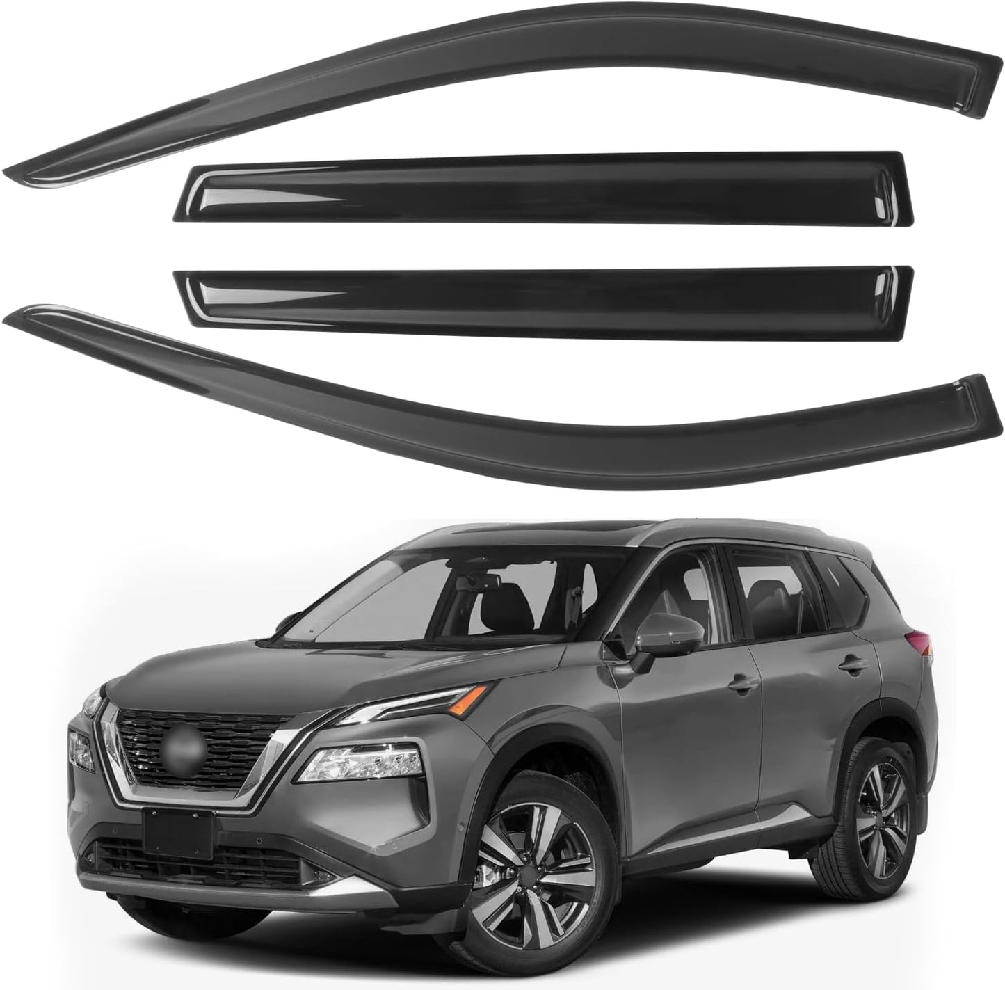 4 PCS Rain Guards Fit for 2021-2024 Nissan Rogue S, SV, SL, Platinum