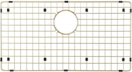 Starstar Sinks Protector Matte Gold 304 Stainless Steel Kitchen Sink Bottom Grid, Rack (26 x 14)