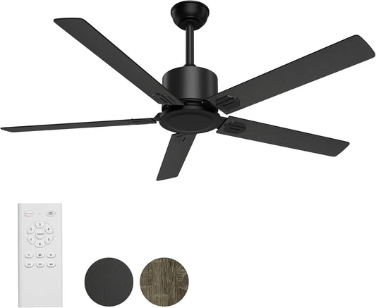BECLOG Ceiling Fan with Remote Control, Ceiling Fans 52" Outdoor/Indoor with 6 Speeds
