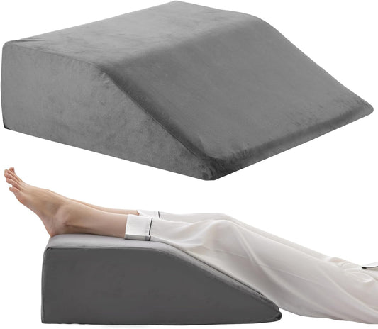 Leg Elevation Pillows, Leg Pillows for Sleeping, Cooling Gel Memory Foam Top
