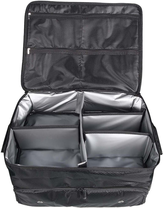 Golf Trunk Organizer Locker Bag Portable Zipper 2 Layer Golf Storage Bag