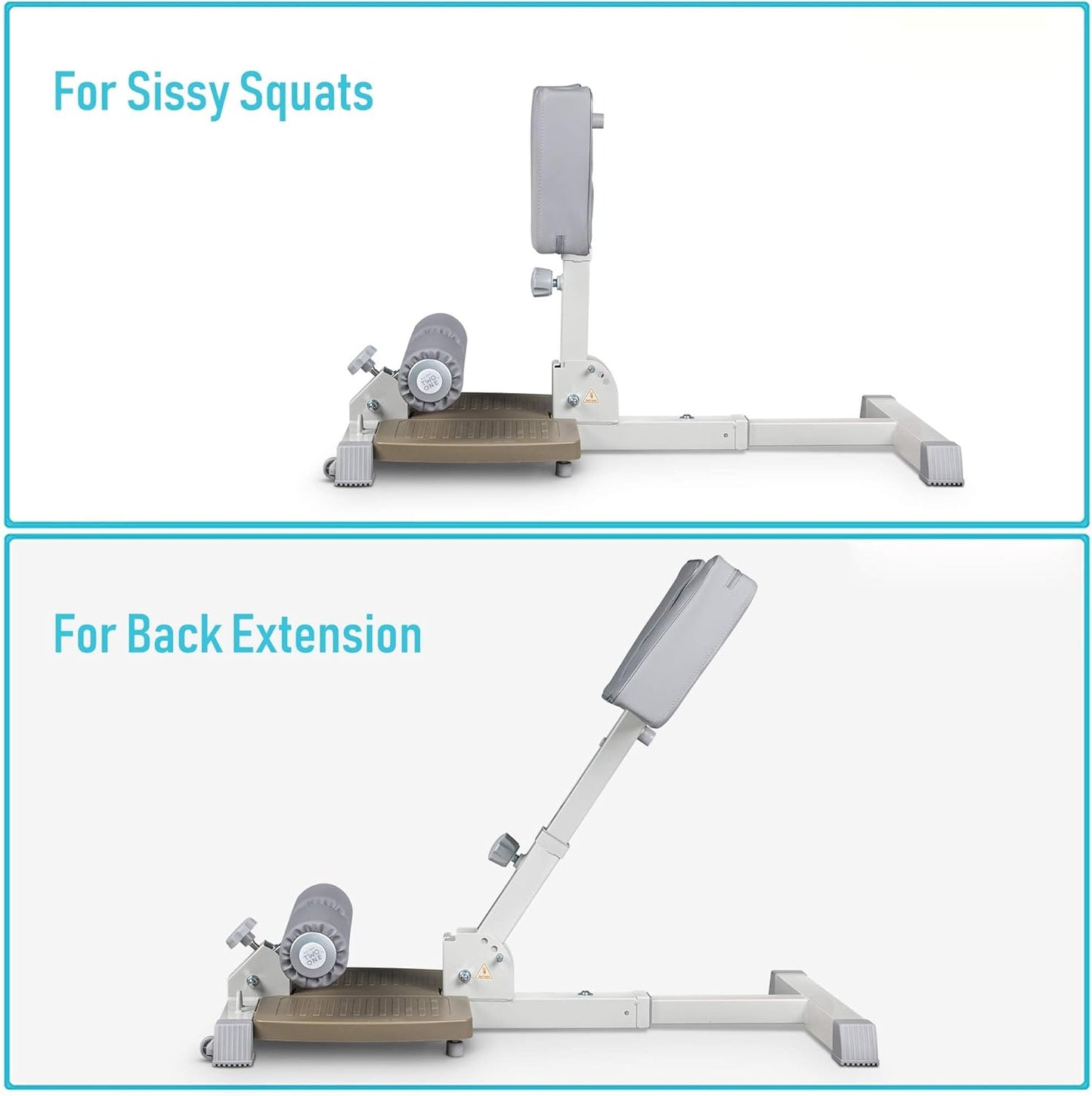 leikefitness Deluxe Multi-Function Deep Sissy Squat Bench Home Gym Workout Station Leg Exercise