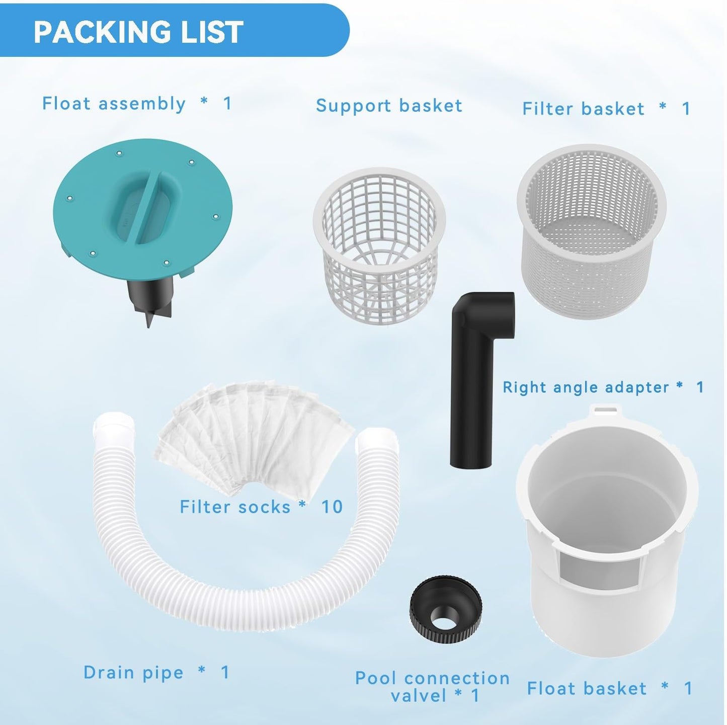 Surface Float Skimmer, 2025 Upgrade, No Installation Required