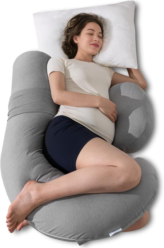 QUEEN ROSE Pregnancy Pillows, Cooling Body Pillow for Pregnancy Sleeping