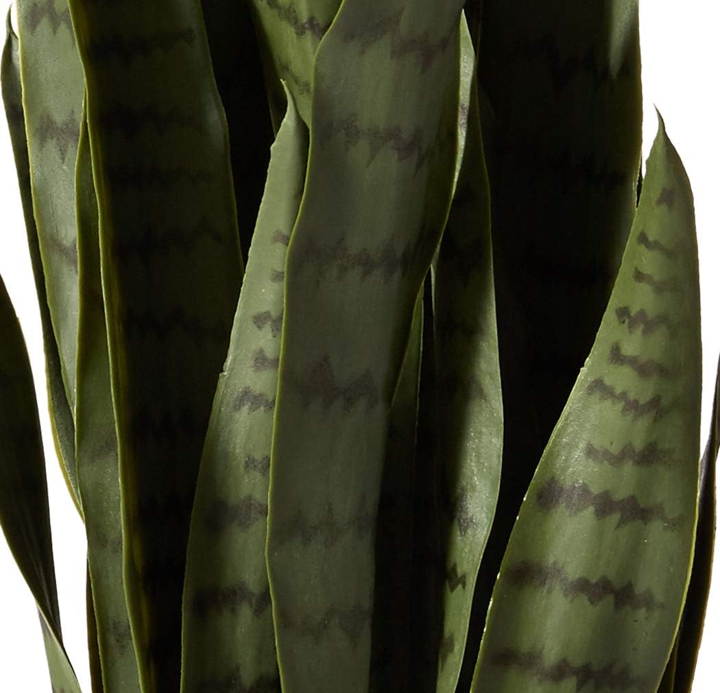 Nearly Natural, Green 4855 35in. Sansevieria with Black Planter