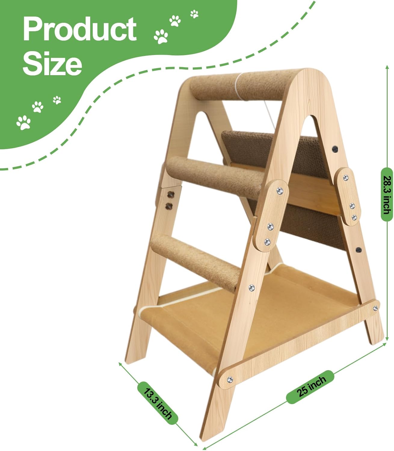 Cats Scratching Pads Cat Climbing Frame Multifunctional Kitten House Toys All-in-one Wooden Climbing Ladder