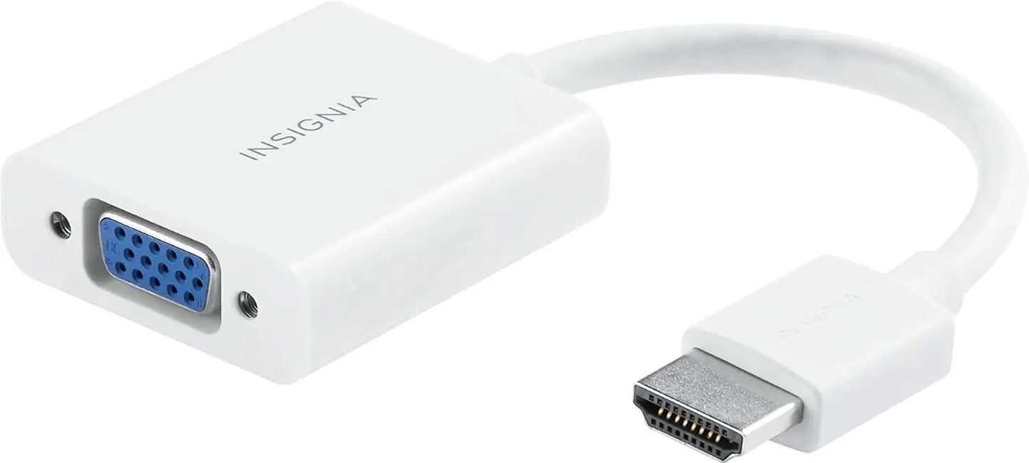 a close up of a white usb to vga adapter
