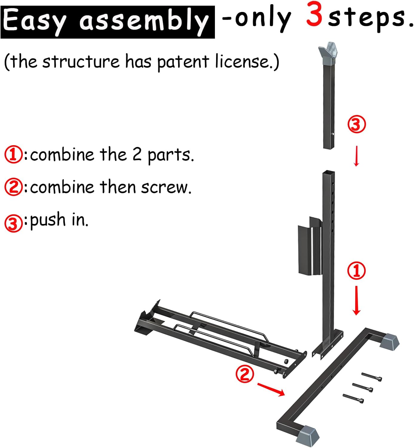 YueTong Heavy Duty Bike Stand - Vertical & Horizontal Storage, Upright Bicycle Stand for Indoor & Garage