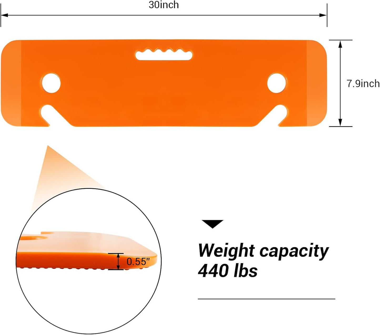LOSCHEN Slide Transfer Board with Two Hand Cutouts, Seniors Transfer from Wheelchair to Bed