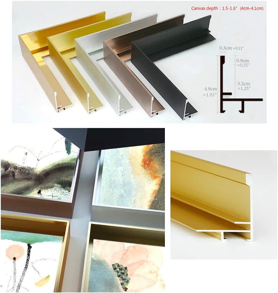 GVS-ART DIY Metal Floating Frame for 16x20 Canvas Art, 1.5" Depth