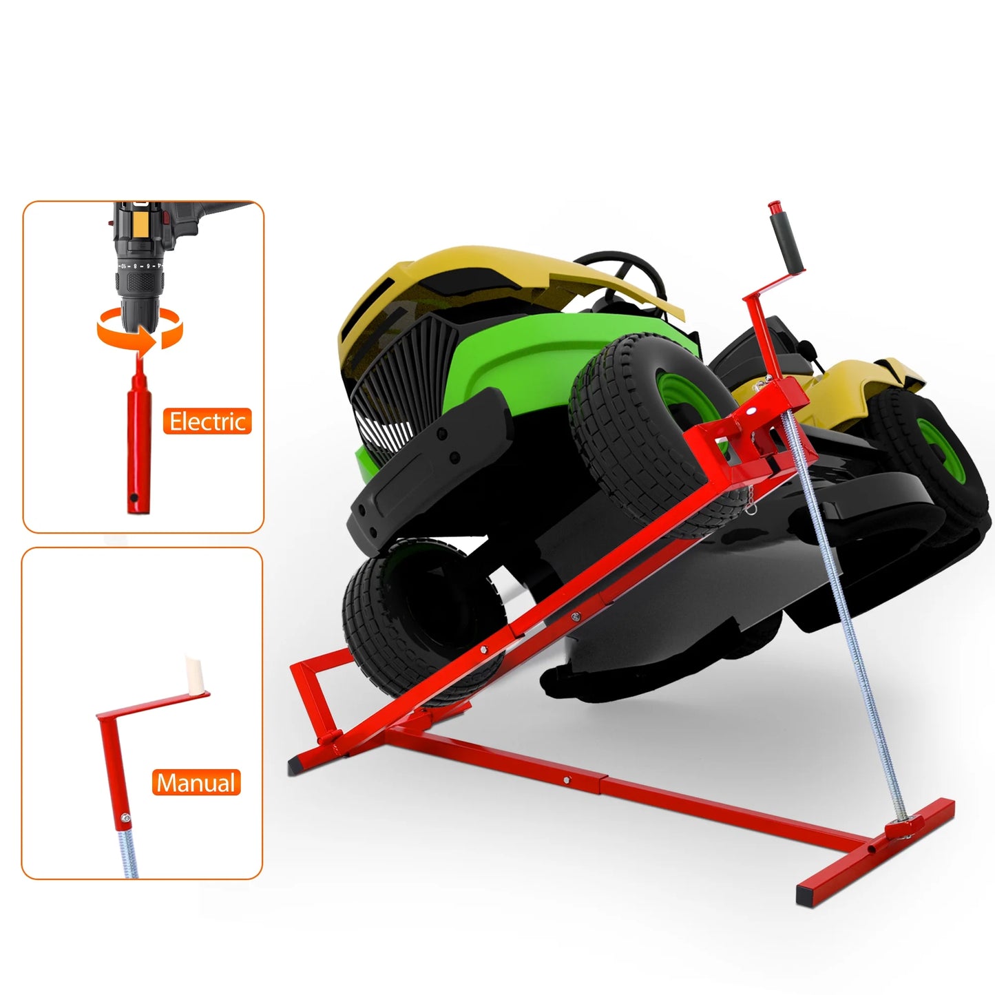 Heavy Duty Lawn Mower Lift 880 Lbs: Foldable Telescopic Tractor Lift Jack