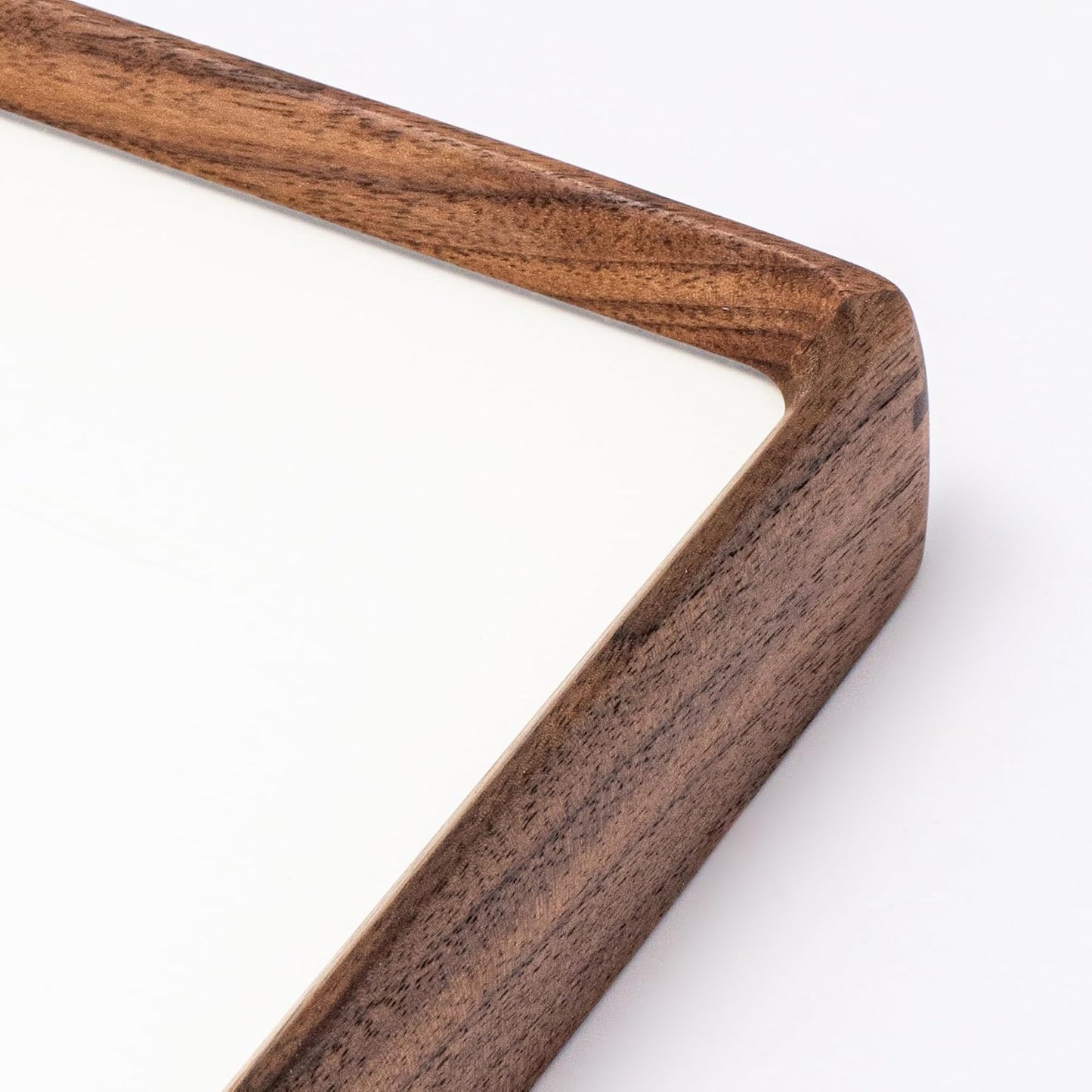 18x18 Square Picture Frame in Natural Walnut Wood, Solid Wooden Frames matted to 16x16