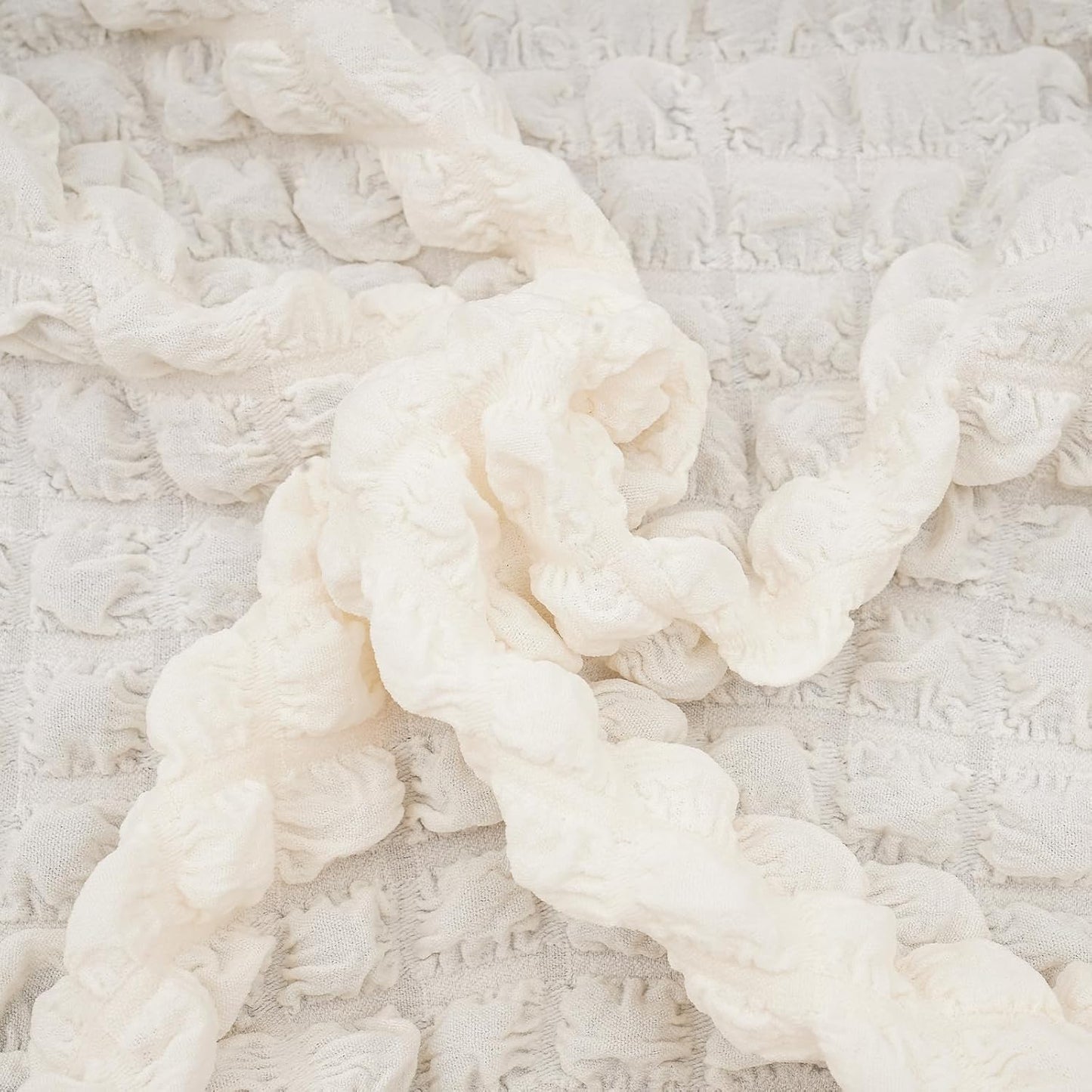 Couch Covers Armchair Stretch Slipcover (Cream White, Small)