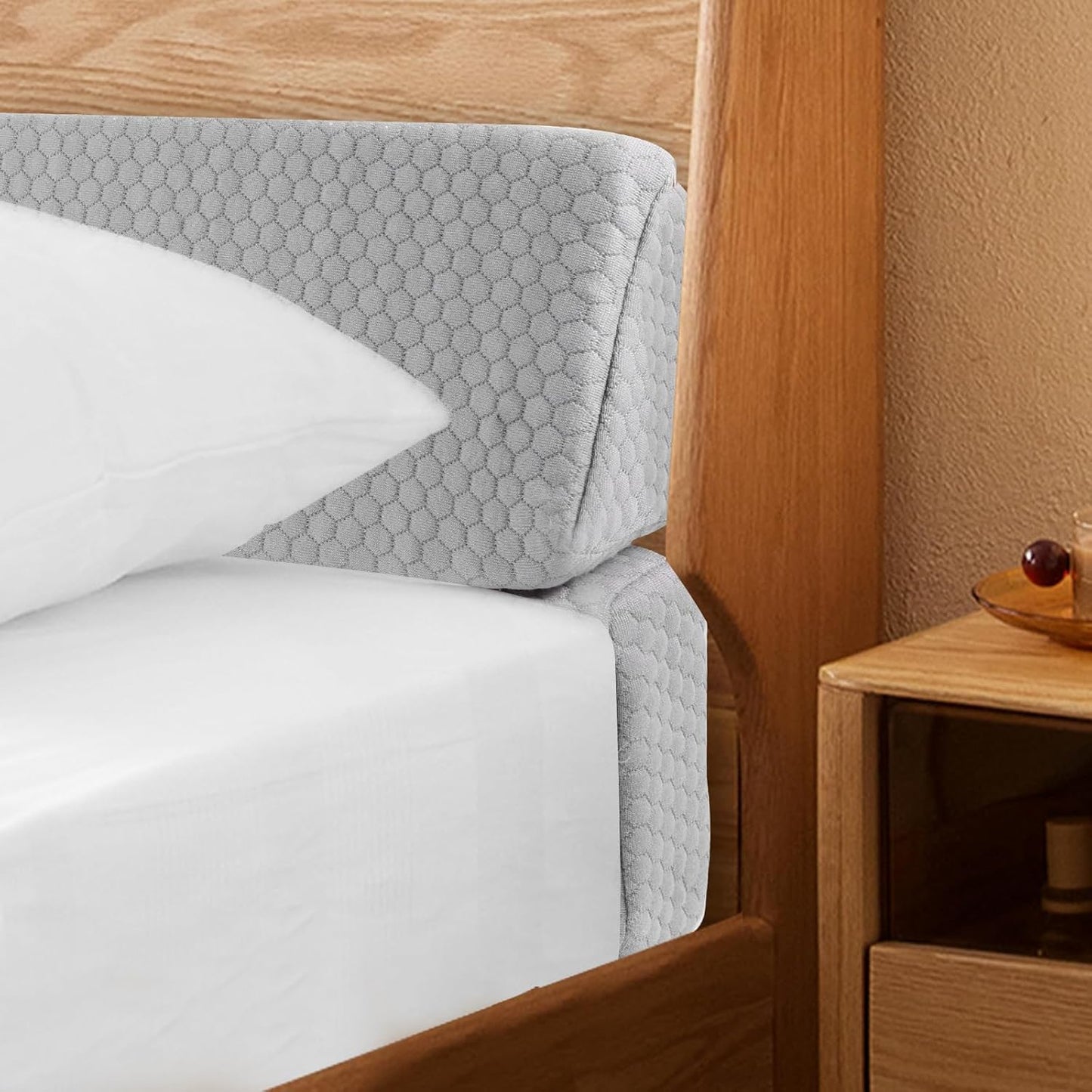 4 Modes King Size Wedge Pillow Headboard for Bed Gap, Foldable Bed Wedge Pillow Gap