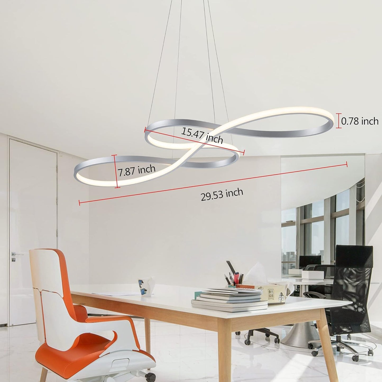 Modern LED Chandelier Dining Room Pendant Light Dimmable Creative Chandelier Remote Control