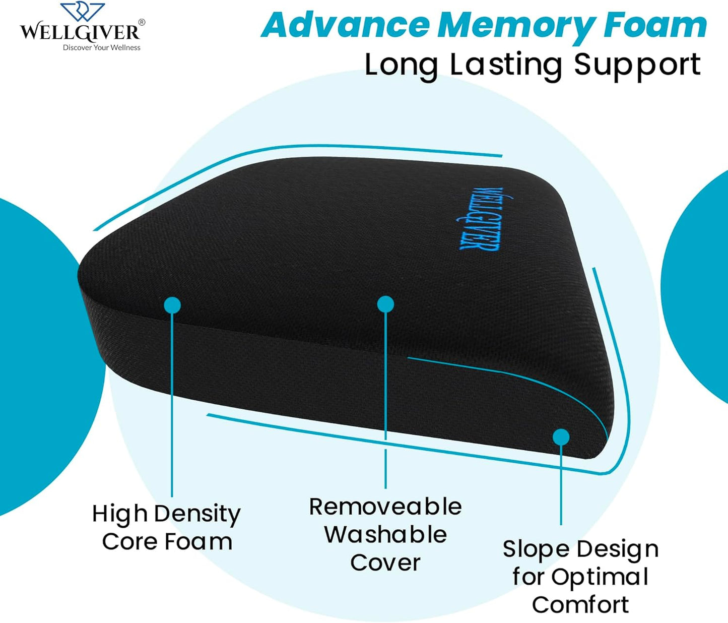 Memory Foam Seat Cushion, Car Seat Pillow for Driving, Office Chair & Gaming